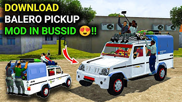 How to Add BALERO PICKUP Mod in Bus Simulator Indonesia | Bussid Pickup Mod | Mahindra Pickup Mod