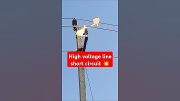 high voltage line short circuit💥 #shortfeed #electrical #shortcircuit #highvoltage #youtube