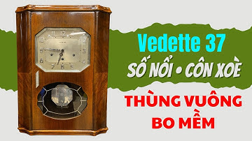 [Mã V610] Đồng Hồ Vedette 37 – Thùng Vuông Bo Mềm, 8 Côn Xoè Âm Ấm Dày | Giao Lộ Xưa
