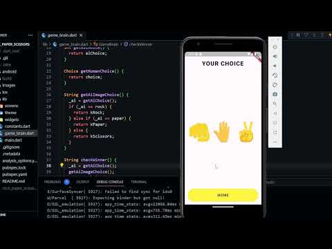 Rock, Paper, Scissors Game with Flutter & Dart - Demo
