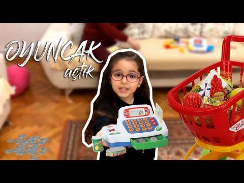 Market Kasası Ile Oynuyoruz Oyuncak Açtık, Eğlenceli çocuk Videosu. Toys Unboxing