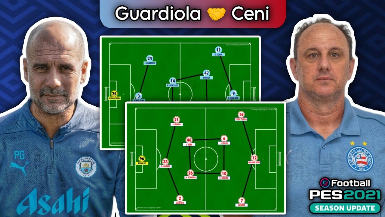 ENFIM O GUARDIOLISMO CHEGOU AO BRASIL!! A TÁTICA do BAHIA de ROGÉRIO CENI no PES 2021