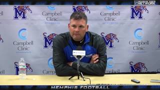 Memphis Football: Temple Post-Game Press Conference with Justin Fuente