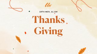 The Awakening of Thankfulness | Marcus Wenz | Thanksgiving Service