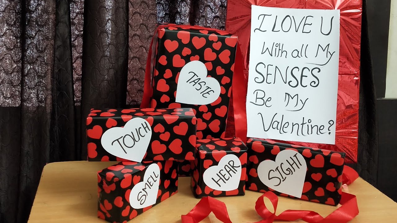 Boyfriend Gift DIY :  I love you with all my senses 5 senses