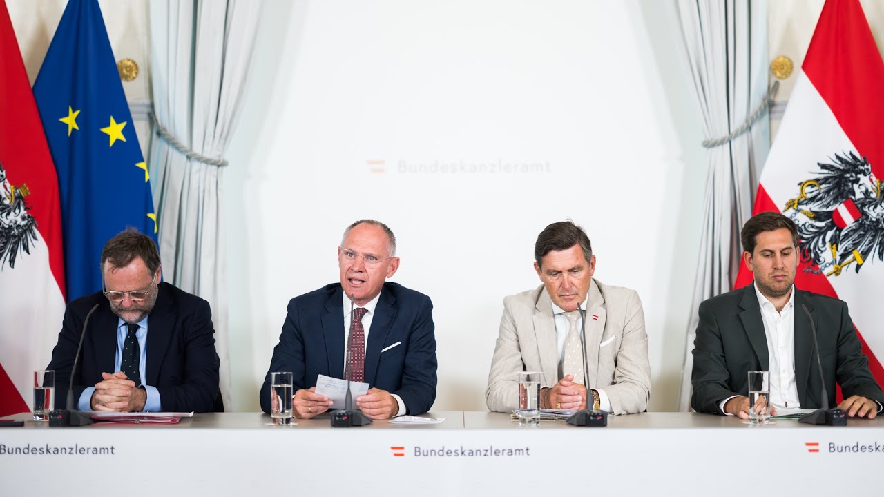 Pressefoyer nach dem Ministerrat