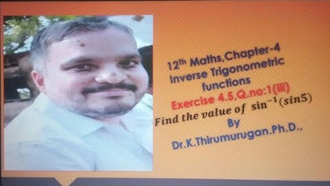 Class12 | Find the value of sin-1(sin5) |EX4.5-1(iii)