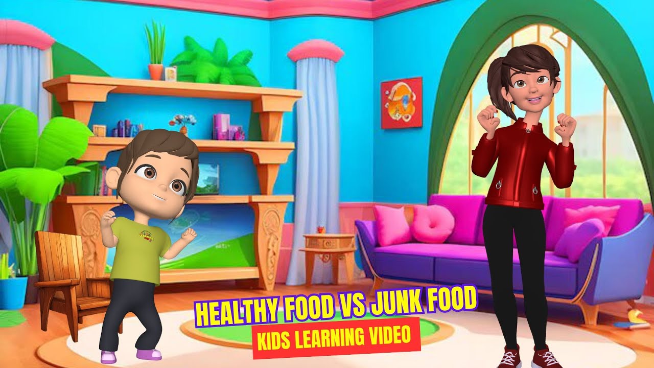 Healthy Food vs Junk Food | kids Learning video - YouTube