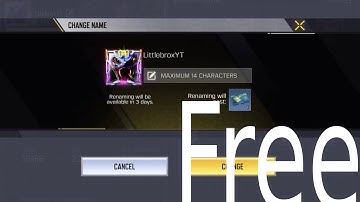 How to change your name for *FREE* in CODM