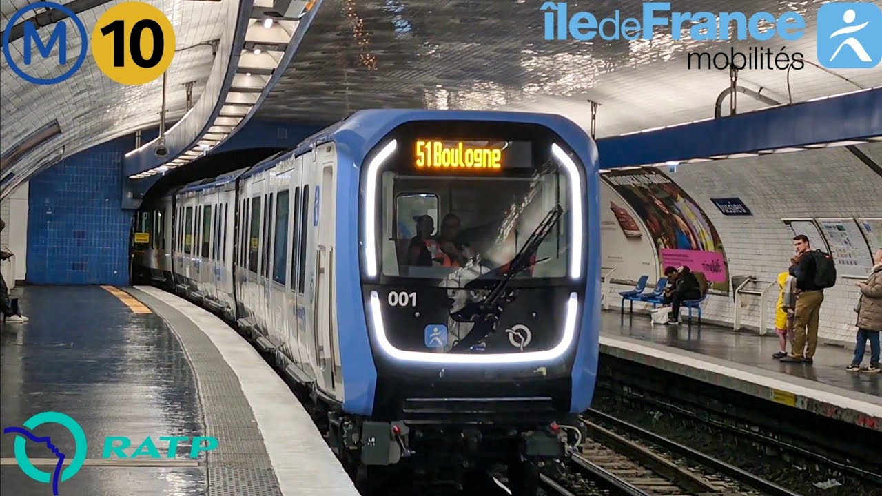 Métro ligne 10 : Le tout nouveau MF19 qui prend ses marques sur la ligne 10 de Paris