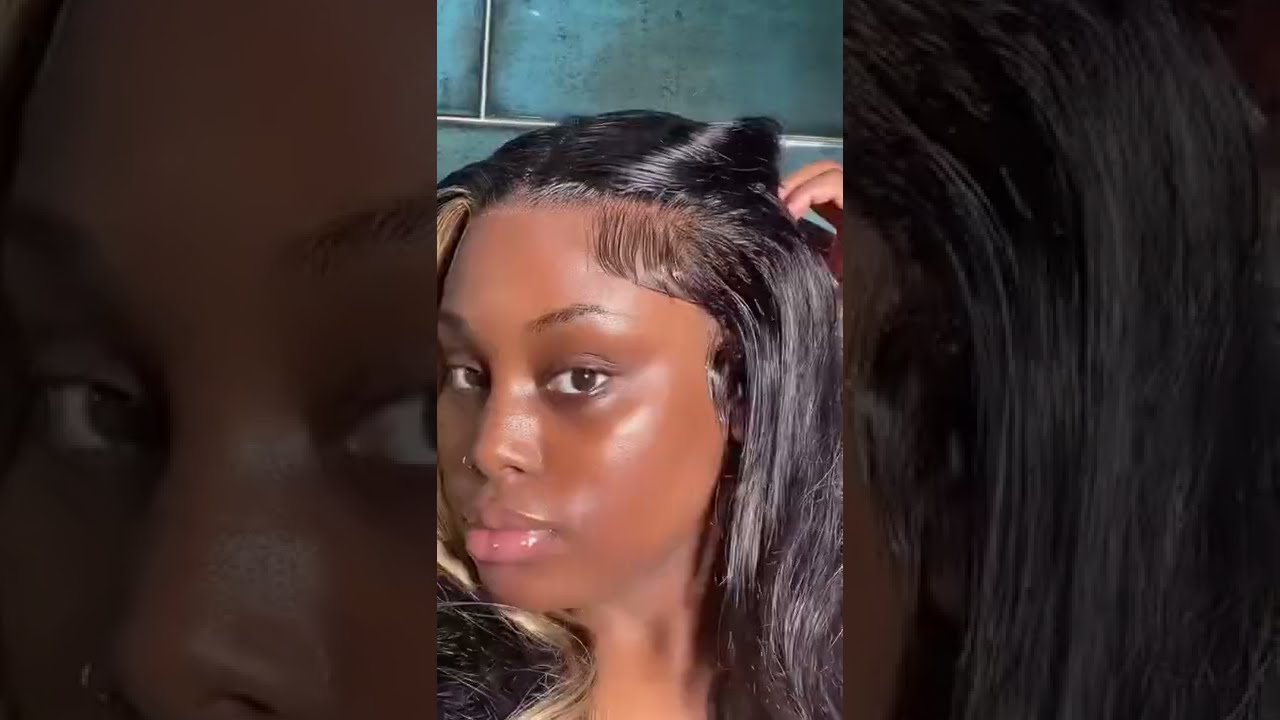 Blonde Skunk Stripe Install | Alipearl hair 