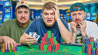 THE CRAZIEST BLACKJACK TABLE OF OUR LIVES! (HUGE WIN)
