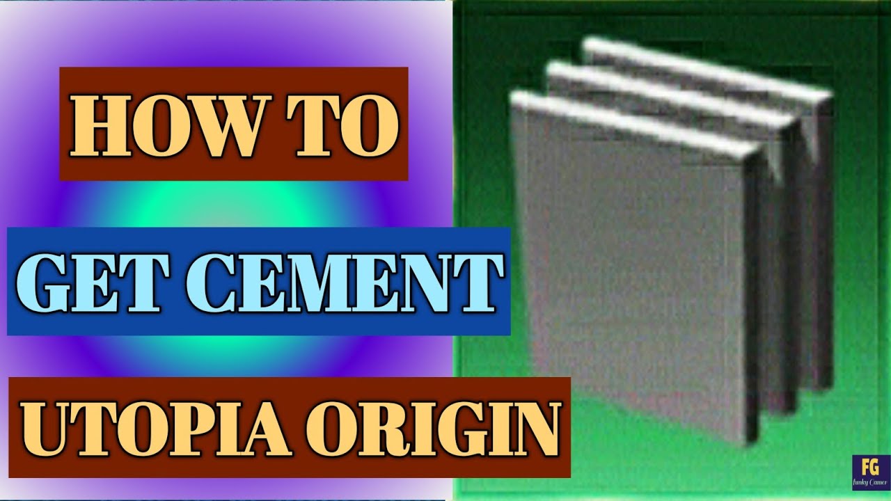 How to GET CEMENT in UTOPIA ORIGIN | Utopia Origin - YouTube