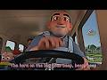 The horn on the bus goes Beep, Beep, Beep