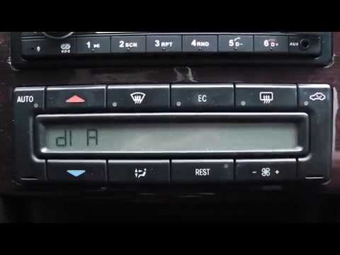 Mercedes Climate Control Unit (CCU) hidden menus and functions