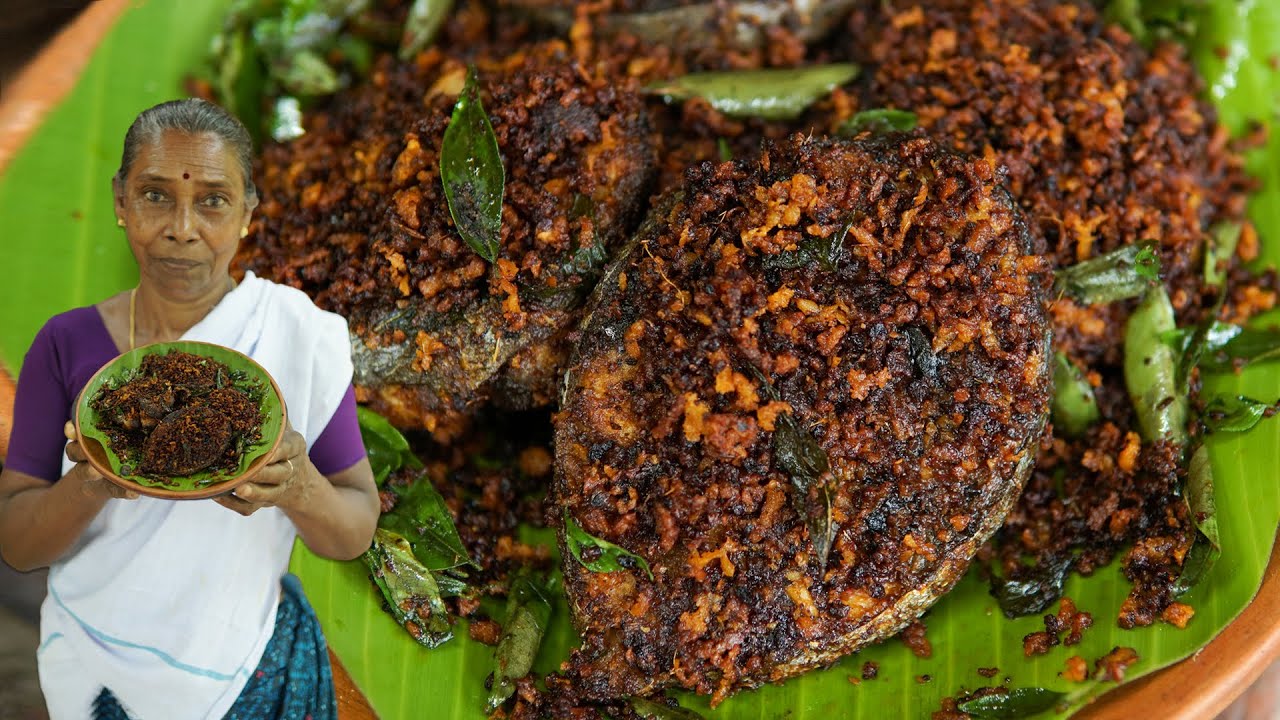 Kerala Style Coconut King Fish Fry Neymenn Fry YouTube