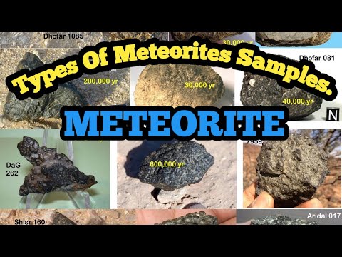 Types of meteorites Sample || Meteorites landed on earth surface.