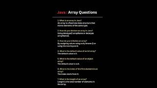 Java Interview Questions Every Fresher Must Know #coding #developer #interviewpreparation