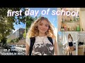 8AM FIRST DAY OF SCHOOL GRWM &amp; morning routine as a college student in NYC! +what i wear in a week!!