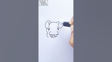 Simple Drawing Shorts || Piglet Sketch || How to draw a cute Piglet || #simple #drawing #drawing