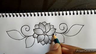 Border design by pencil/project design for students/front page corner design‎@riyaartandcraft1