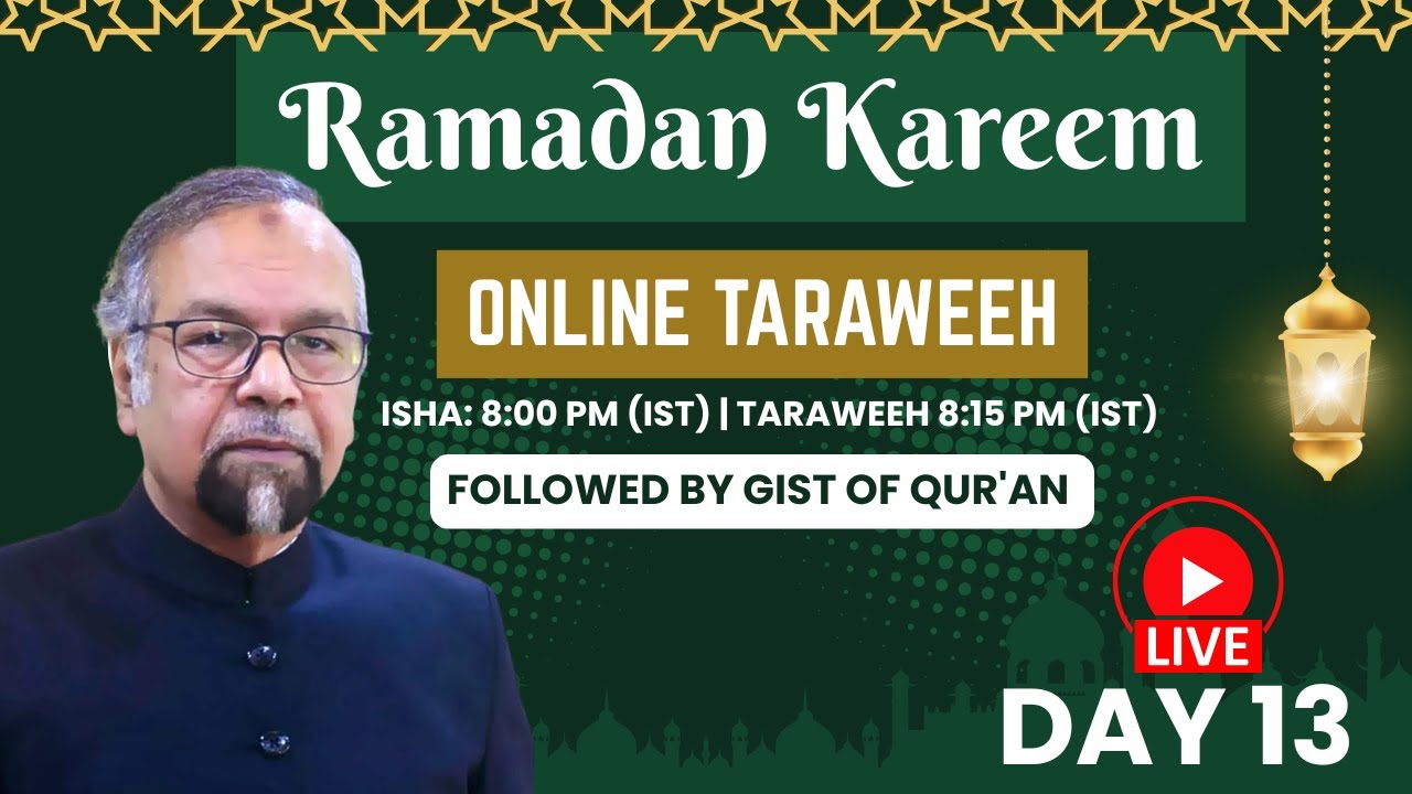Live Taraweeh | Day 13 | Ramadan 2026 | Allama Syed Abdullah Tariq