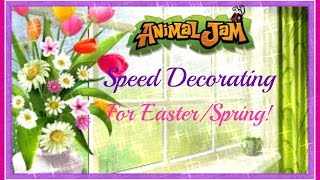 Animal Jam: Speed Decorating For Easter/Spring! 2016