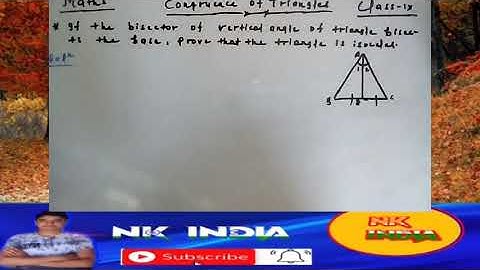 If the  bisector of vertical angle of triangle bisects  base then prove that  triangle is isoceles.