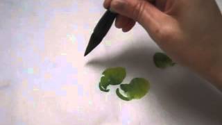 墨彩画～そら豆の描き方