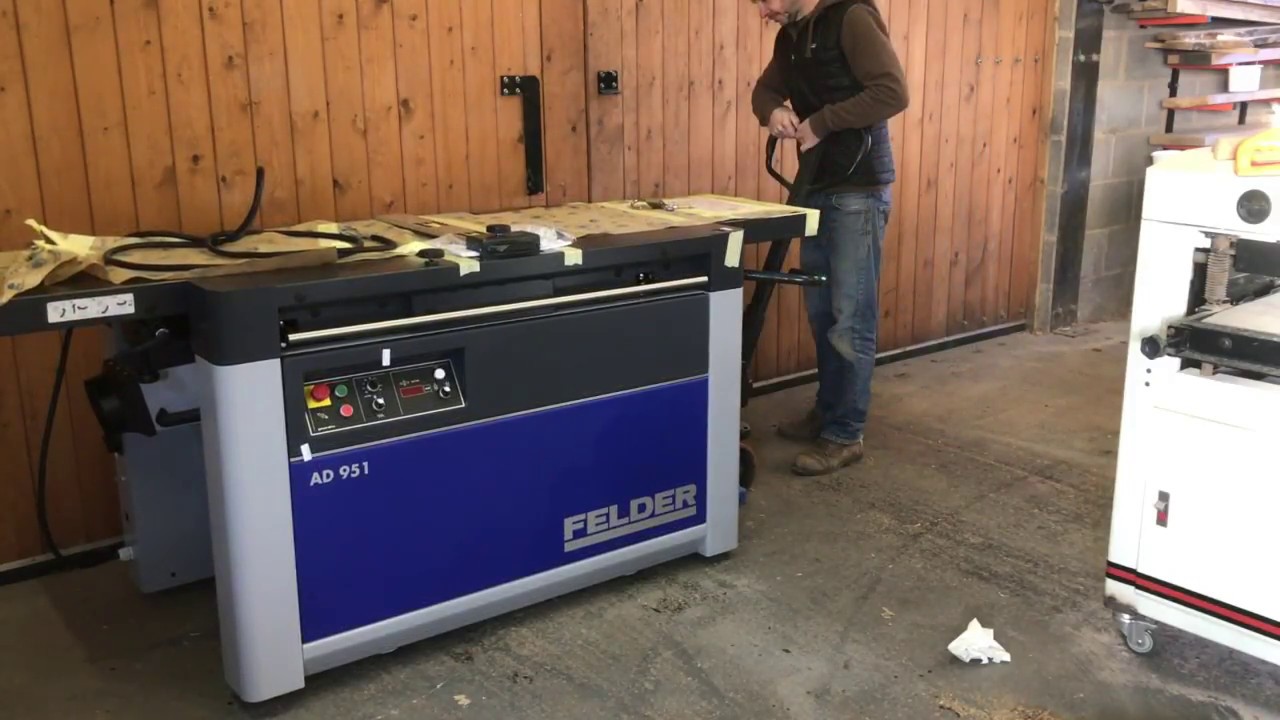 Felder AD951- delivery! Mega planer thicknesser - YouTube