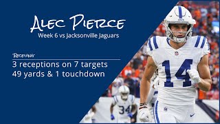 Alec Pierce WR Indianapolis Colts | Every target and catch | 2022 | Week 6  vs Jacksonville Jaguars - YouTube