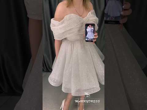 Короткое свадебное платье из «Кукольной коллекции» #свадебныеплатья #свадебныеплатьяворонеж #свадьба