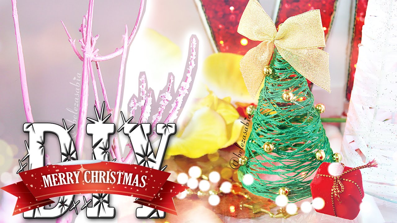 Christmas Tree DIY with branches and threads 🎄 - YouTube
