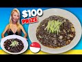 $100 PRIZE BLACK BEAN NOODLE CHALLENGE IN SINGAPORE!! #RainaisCrazy