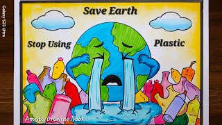 World Environment Day Poster Drawing| Environment Day Drawing |Ending Global Plastic Pollution Chart