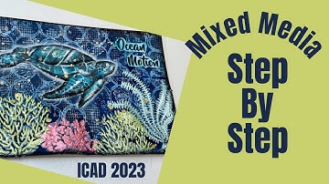 STEP BY STEP Underwater Scene -  Mixed Media Art Journal Tutorial