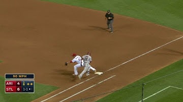 ARI@STL: Peralta, Wong team up for 6-4-3 double play