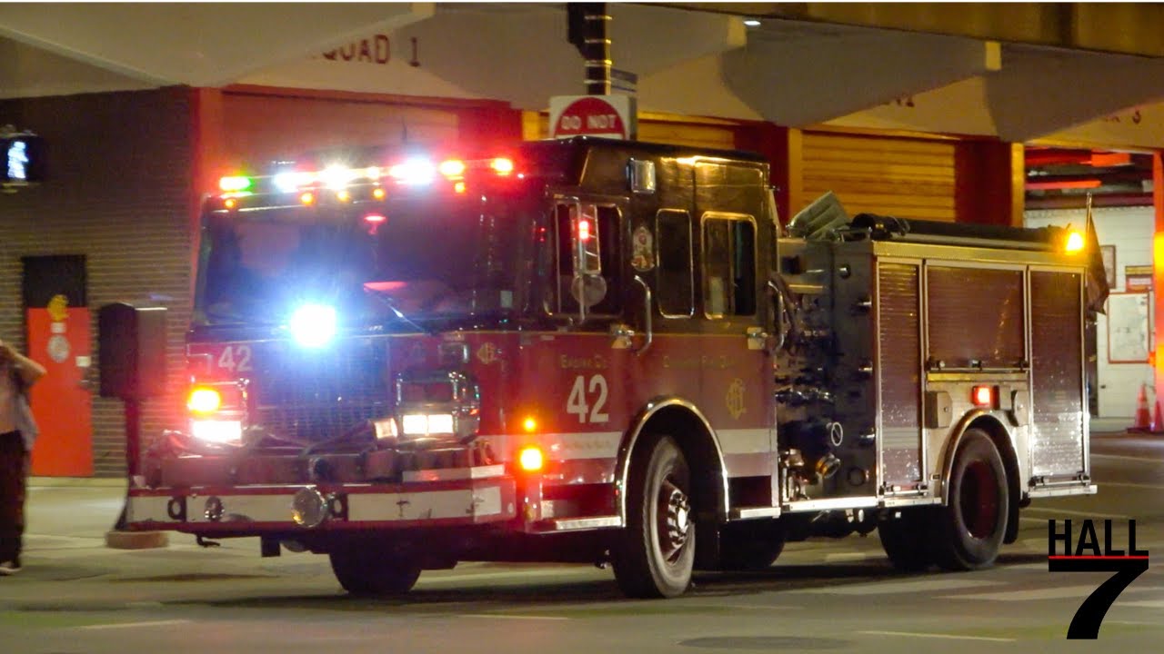 Chicago Fire Department - Ambulance 42, Engine 42, & Truck 3 Responding