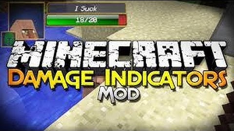 Minecraft- Mod showcase Damage indicator (Minecraft 1.7.2)
