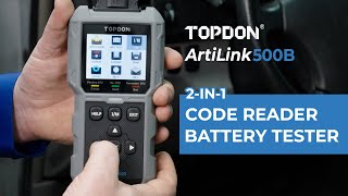 TOPDON ArtiLink500B - 2-in-1 OBDII Code Reader & Battery Tester2