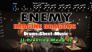 Imagine Dragons enemy  Drums Sheet  with Download