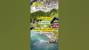 Learn English By Afaan Oromo Languagelearning Oromo 