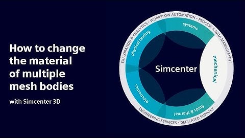 HOW TO | How to change the material of multiple mesh bodies with Simcenter 3D | Tutorial