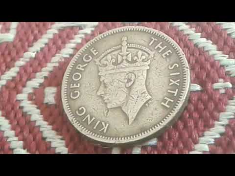 Foreing British Colony Coin Effigy Of King George VI, In Left Profile 10 Cents 1949 Value Coins