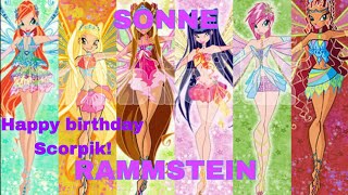 Winx Club - Sonne Rammstein | Happy Birthday @Vikscorpikkk