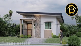 SMALL HOUSE DESIGN | 1 BEDROOM BUNGALOW 8.20m x 5.20m (45 sqm Total Floor Area)