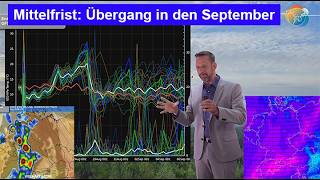 The transition from summer to autumn. Mid-term outlook. Brief heat, then a storm front with a coo...
