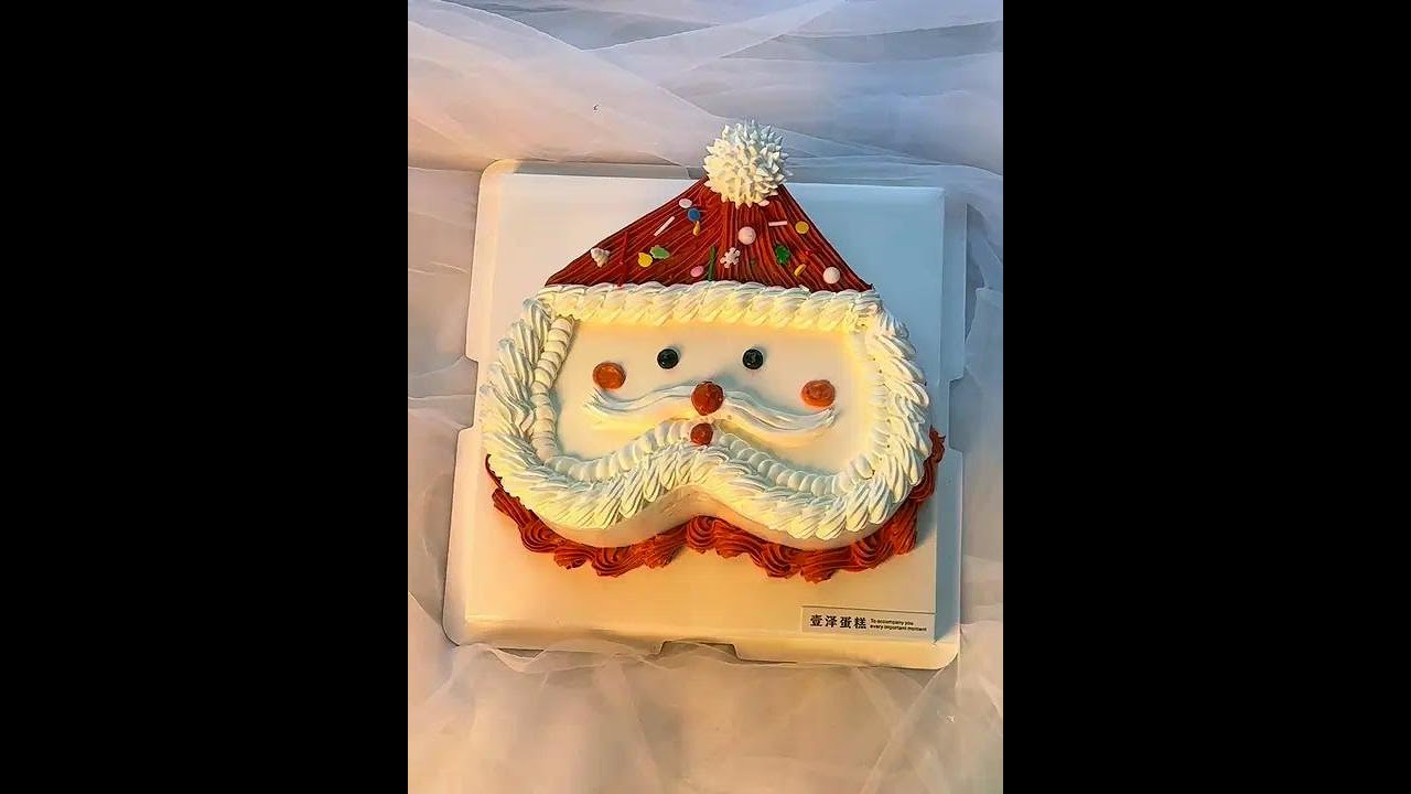 Tutorial for making Christmas Santa Claus cake # birthday cake making process # Christmas cake maki