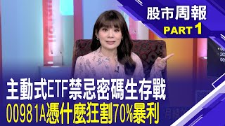 主動式Etf禁忌密碼生存戰00981A憑什麼狂割70%暴利股市周報20260118分段版15曾鐘玉 王文良