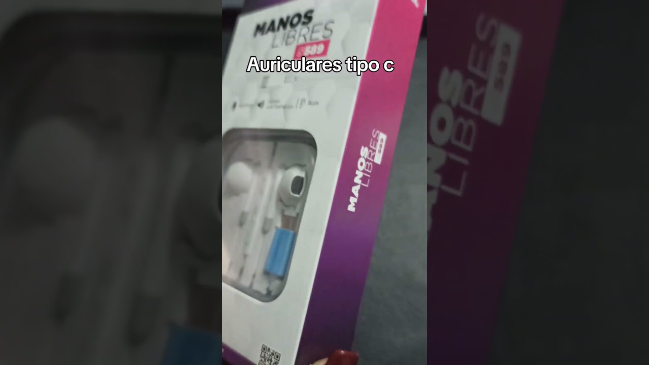 Auriculares tipo c manos libres con control de volumen y botón para atender/cortar 